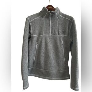 The North Face Grey Quarter Zip Fleece Jacket Men’s Small
